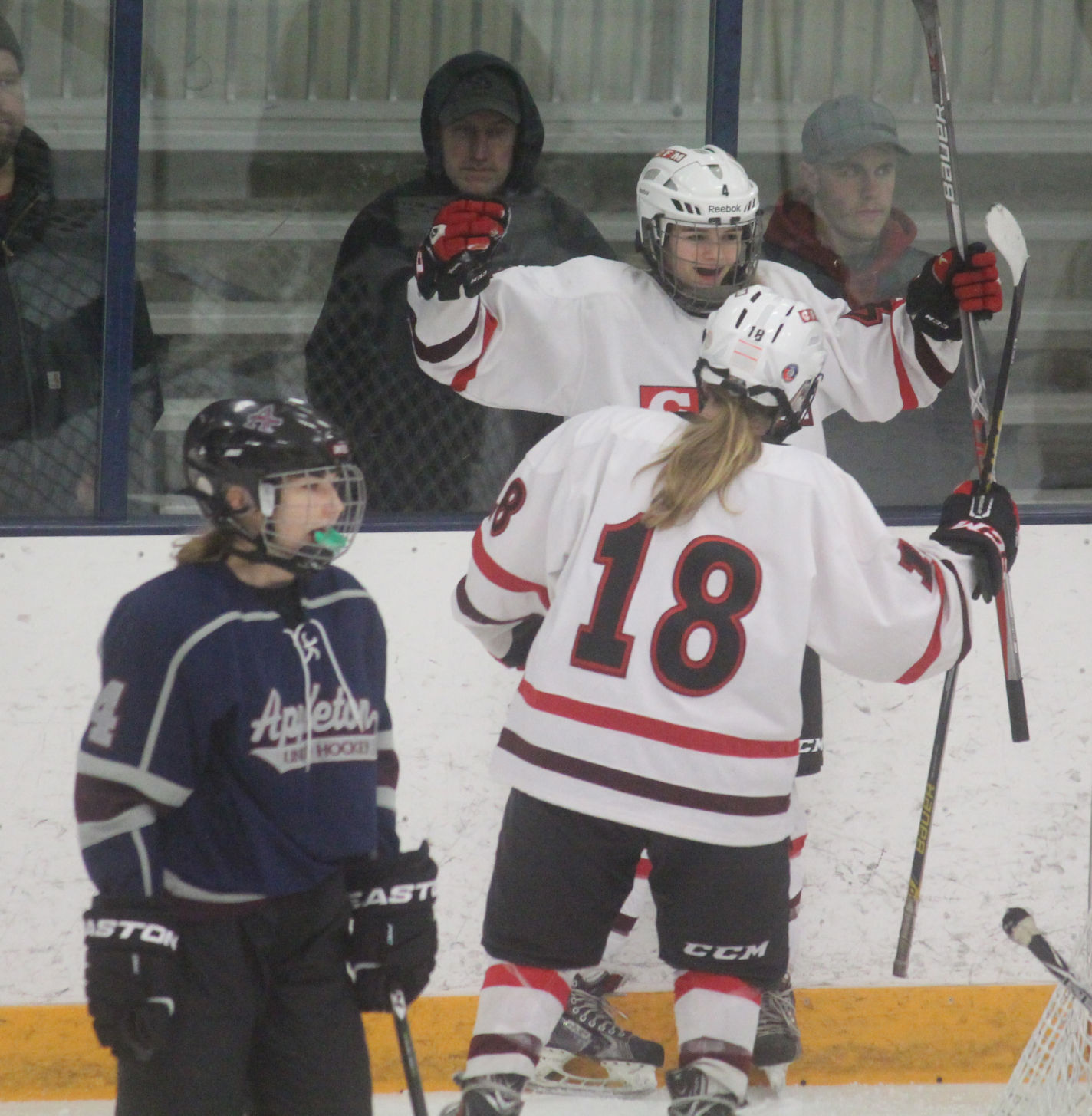 Chi-Hi/Menomonie girls hockey vs Appleton United at Eau Claire 12-28-17